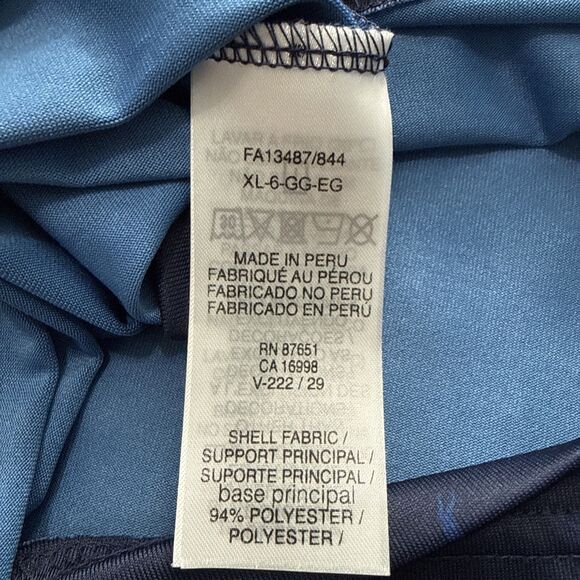 Lacoste Sport Mens 6-XL Navy Blue Regular Fit UV Protect Short Sleeve Polo Shirt - Picture 10 of 10